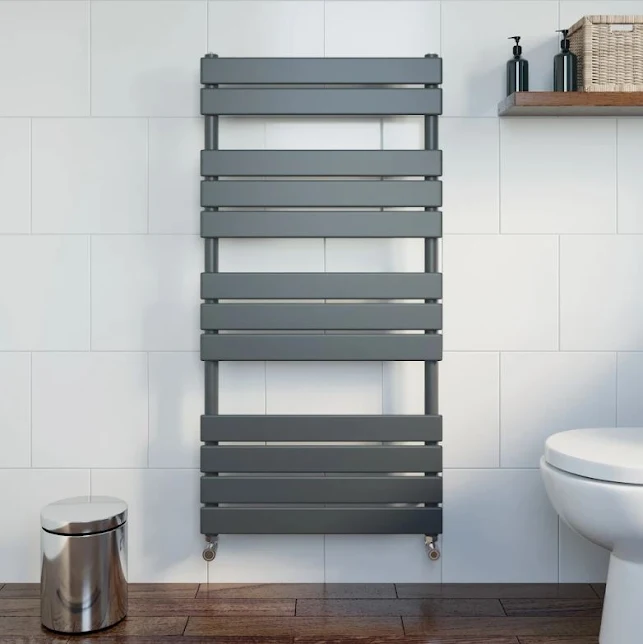 DuraTherm Dual Fuel Flat Panel Heated Towel Rail - 1200 X 600mm - Manual Anthracite 4 DuraTherm Dual Fuel Flat Panel Heated Towel Rail - 1200 X 600mm - Manual Anthracite - Image 2