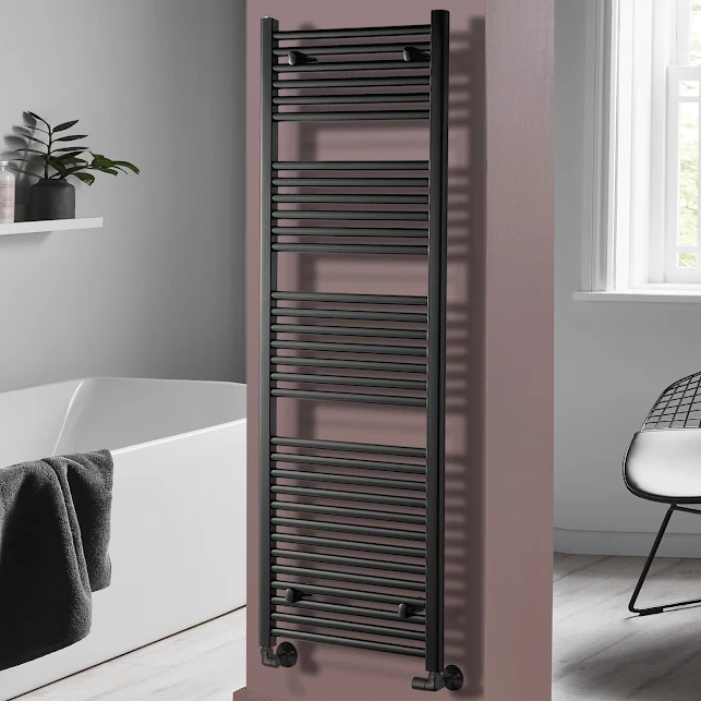 Towelrads Pisa Heated Towel Rail Black - 1600 X 500mm 3 Towelrads Pisa Heated Towel Rail Black - 1600 X 500mm