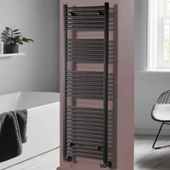 Towelrads Pisa Heated Towel Rail Black - 1800 X 500mm