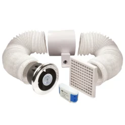 Vent-Axia Lo-Carbon Vent-A-Light Bathroom Extractor Fan & LED Light Kit - Standard 441423A
