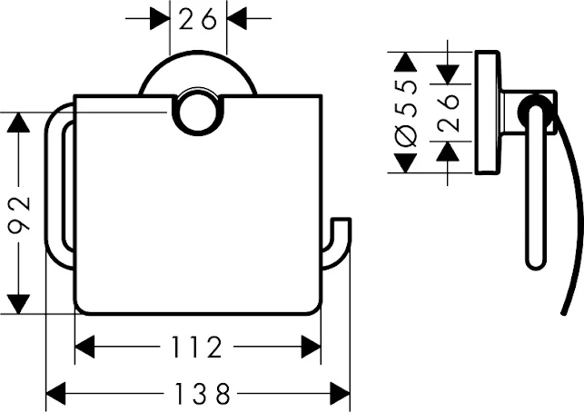 Hansgrohe Three Piece Logis Universal Bathroom Accessories Set Chrome - 41727000 9 Hansgrohe Three Piece Logis Universal Bathroom Accessories Set Chrome - 41727000 - Image 7