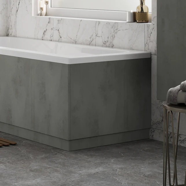 Vitusso Concrete Bath End Panel - 750mm 3 Vitusso Concrete Bath End Panel - 750mm