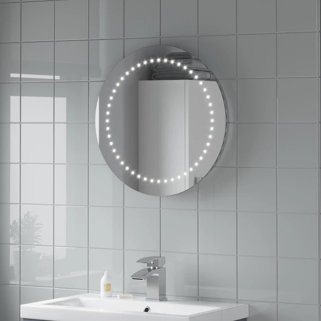 Artis Relucent Round LED Bathroom Mirror 500 X 500mm - Battery Operated 4 Artis Relucent Round LED Bathroom Mirror 500 X 500mm - Battery Operated - Image 2