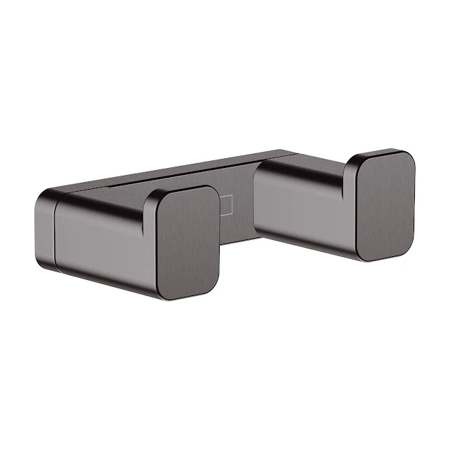 Hansgrohe AddStoris Double Robe Hook Brushed Black - 41755340 3 Hansgrohe AddStoris Double Robe Hook Brushed Black - 41755340