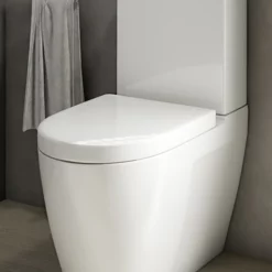 Affine Bordeaux Soft Close D-Shape Toilet Seat - Top Fix White