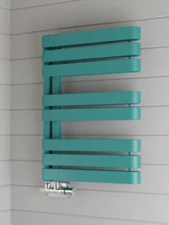 Terma Warp S Heated Towel Rail Matt Teal 655 X 500mm