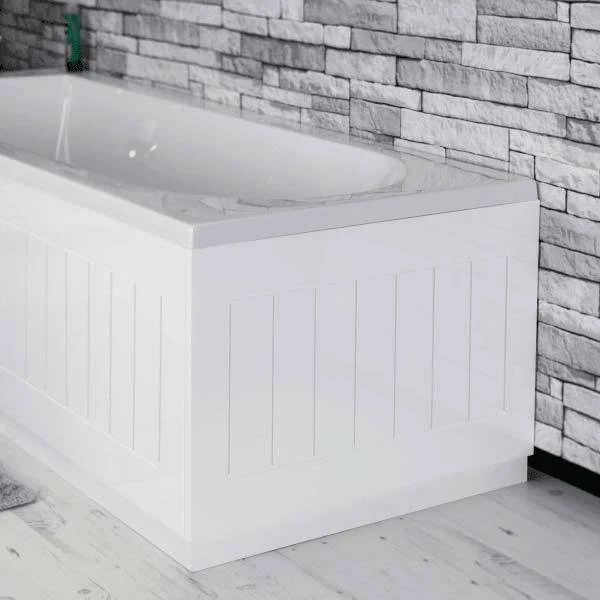 Ceramica White Gloss MDF Tongue And Groove Bath End Panel - 700mm 3 Ceramica White Gloss MDF Tongue And Groove Bath End Panel - 700mm