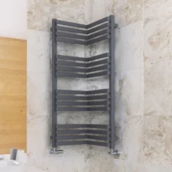 Terma Incorner Heated Towel Rail Modern Grey 1005 X 350mm