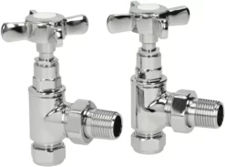 DuraTherm Traditional Chrome Cross Head Angled Radiator Valves - 15mm -Bathroom Supplies Sales 2024 fa53bce0 41a5 4d44 8bd5 bfe8218af667