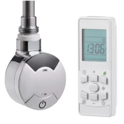 Towelrads Smart Timed Thermostatic Electric Heating Element Chrome 600w