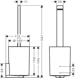 Hansgrohe WallStoris Toilet Brush - Matt White -Bathroom Supplies Sales 2024 fc98f36c 5566 4049 9ea6 b969c9bae02d 1