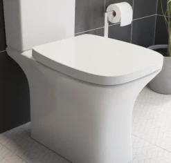 Affine Bayeux Soft Close Square Toilet Seat - Top Fix White