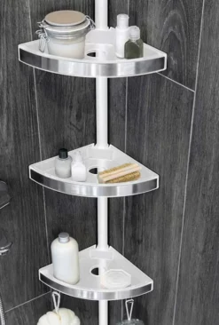 Vale Designs Floor To Ceiling Corner Caddy - Chrome