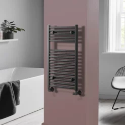 Towelrads Pisa Heated Towel Rail Black - 800 X 400mm