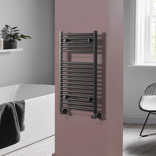Towelrads Pisa Heated Towel Rail Black - 800 X 400mm 3 Towelrads Pisa Heated Towel Rail Black - 800 X 400mm